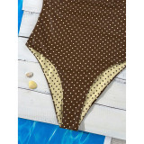 Summer Women's Polka Dot Slim Fit One-Piece Swimsuit
