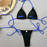 Summer Women's Hollow Lace-Up Bikini Set