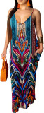 Summer Women's Loose Sleeveless V-Neck Strap Dress