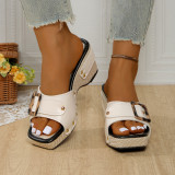 Plus Size Women's Platform Studded Sandals