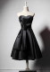 Women's Chic Strapless Satin Black Party Dress（Processing time need 3-6 days）