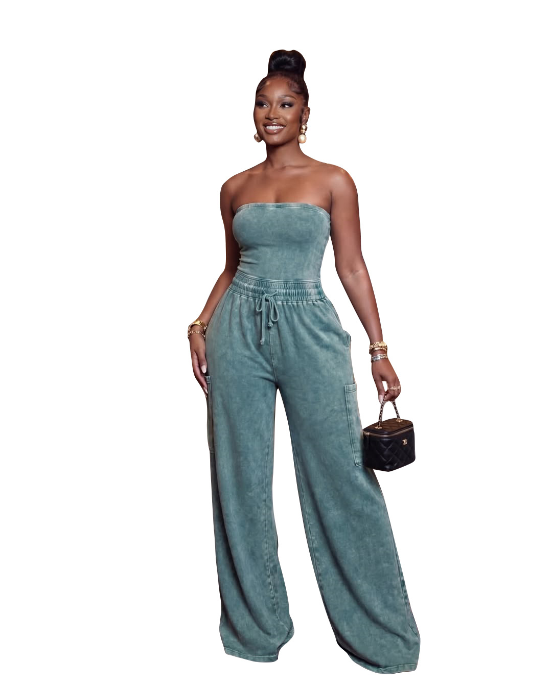 Strapless Wide-Leg Jumpsuit for Casual Summer Days