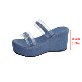 Summer Women's Transparent Wedge Sandals