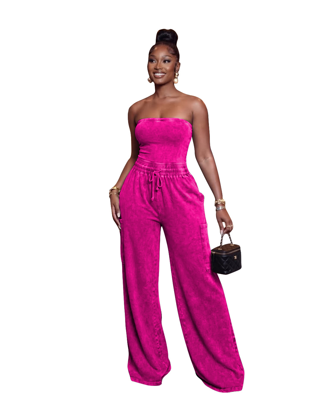 Strapless Wide-Leg Jumpsuit for Casual Summer Days