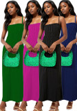 Summer Women's Solid Color Strap Fashion Dress