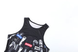 Summer Women's Street Style Sleeveless Slim Fit Pants Set