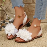 Plus Size Women's Pearl Slip-On Sandals