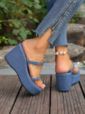 Summer Women's Transparent Wedge Sandals