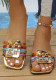 Plus Size Women's Woven Flat Sandals