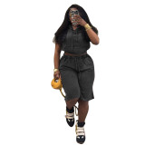 Summer Women's Casual Shorts Set