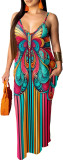 Summer Women's Loose Sleeveless V-Neck Strap Dress