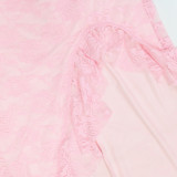 Women Ruffled Split Sexy Spaghetti Strap Maxi Dress
