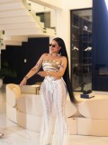 Women Spring Lace Bell Bottom Pants