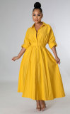 Plus Size Women Casual Long Sleeve Solid Color Shirt