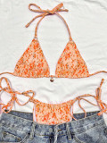 Women Belted Shell Accessory Two-Piece Swimwear