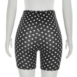 Women Spring Summer Printed Lace Trimmed Shorts
