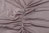 Women Summer Halter Neck Ruched Sexy Backless Maxi Dress