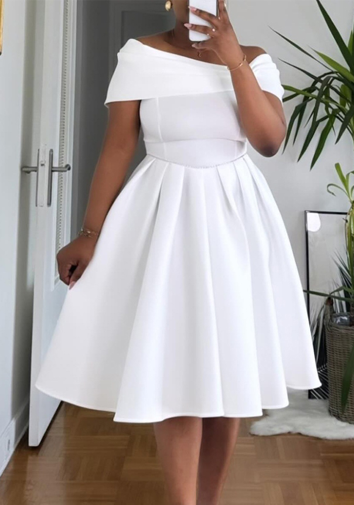 Off-Shoulder African Dress for Summer Casual Outings