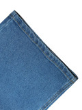Women American Style Fake Two-Piece Denim Wide-Leg Pant