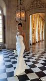 Women French Strapless Bridal Engagement Maxi Dress