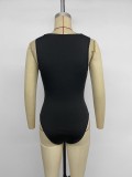 Women Summer Sexy Metallic Sleeveless Camisole V-Neck Bodysuit