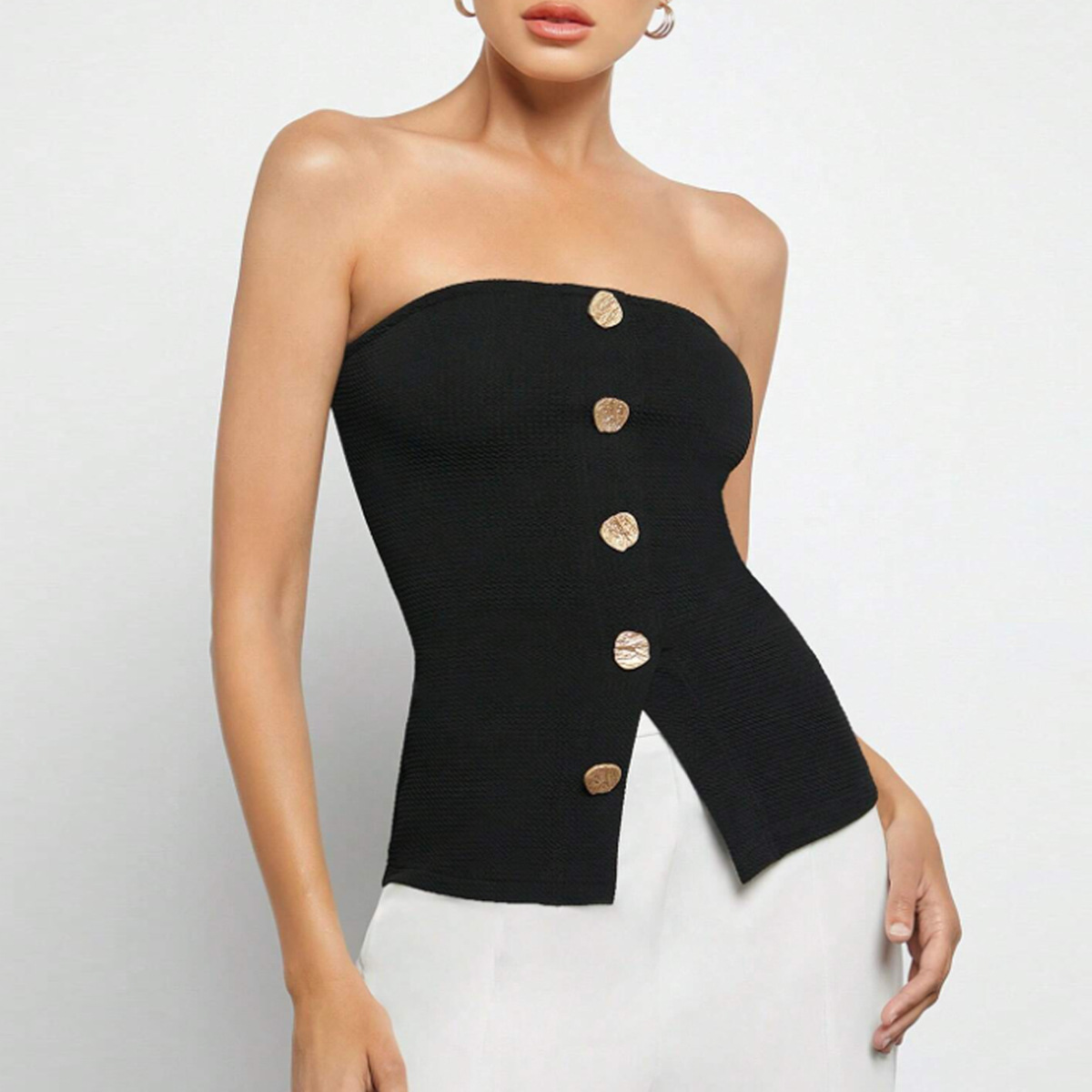Strapless Camisole Top for Summer Casual Wear