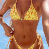 Women Belted Shell Accessory Two-Piece Swimwear