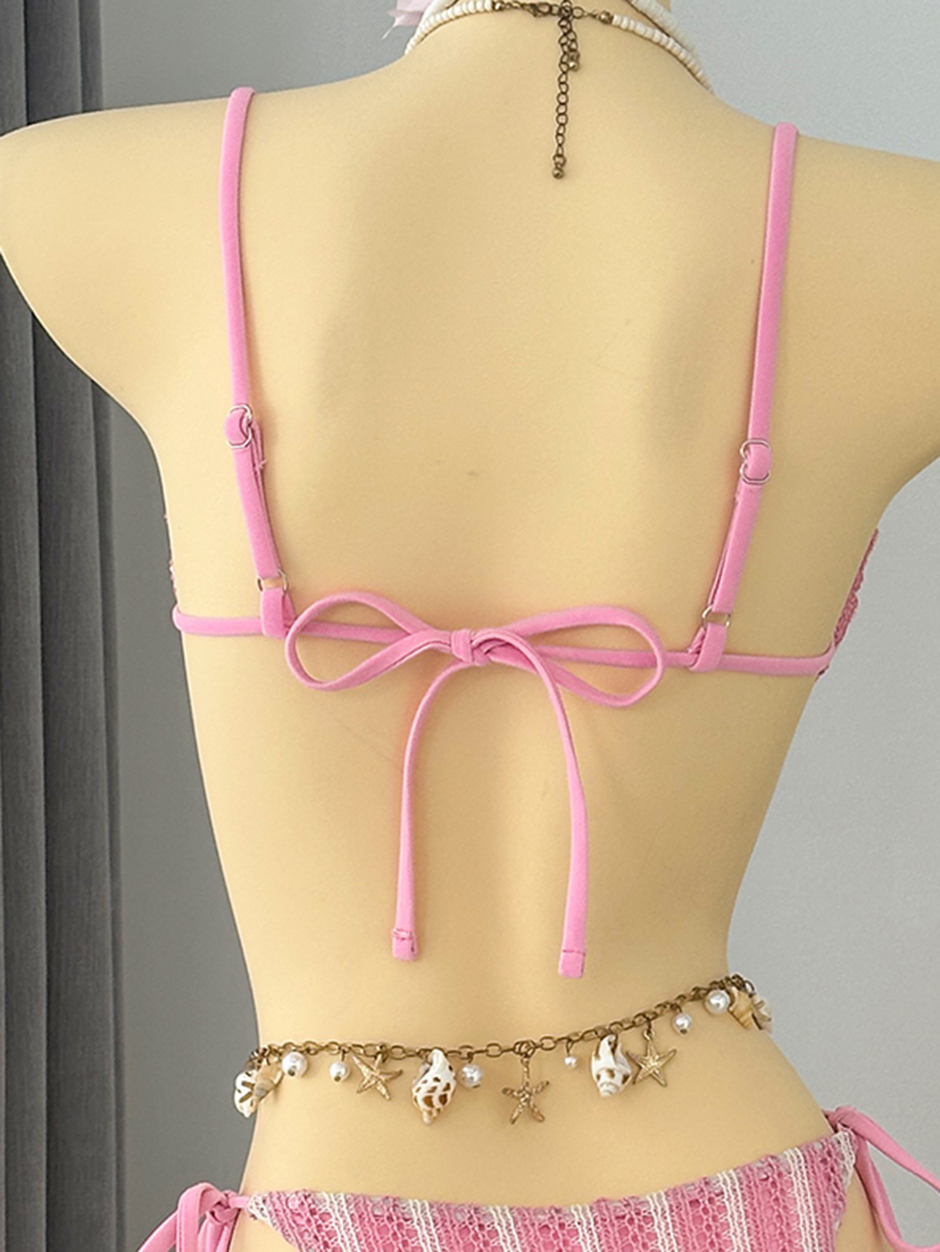 Striped Two-Piece Swimsuit Set for Beach Holidays
