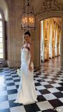 Women French Strapless Bridal Engagement Maxi Dress