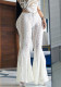 Women Spring Lace Bell Bottom Pants