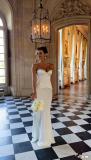 Women French Strapless Bridal Engagement Maxi Dress