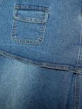 Women American Style Fake Two-Piece Denim Wide-Leg Pant