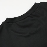Women Round Neck Beaded Short Sleeve Dress