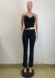 Women Summer Halter Neck Cut-Out Camisole Jumpsuit