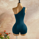 Women Sexy One Shoulder Slim Waist Party Jumpsuit