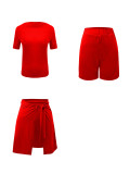 Women Casual Slim Fit Fashion Three Piece Shorts Set Outfit