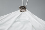 Women Spring Summer Sexy Cut-Out Lace-Up Dress