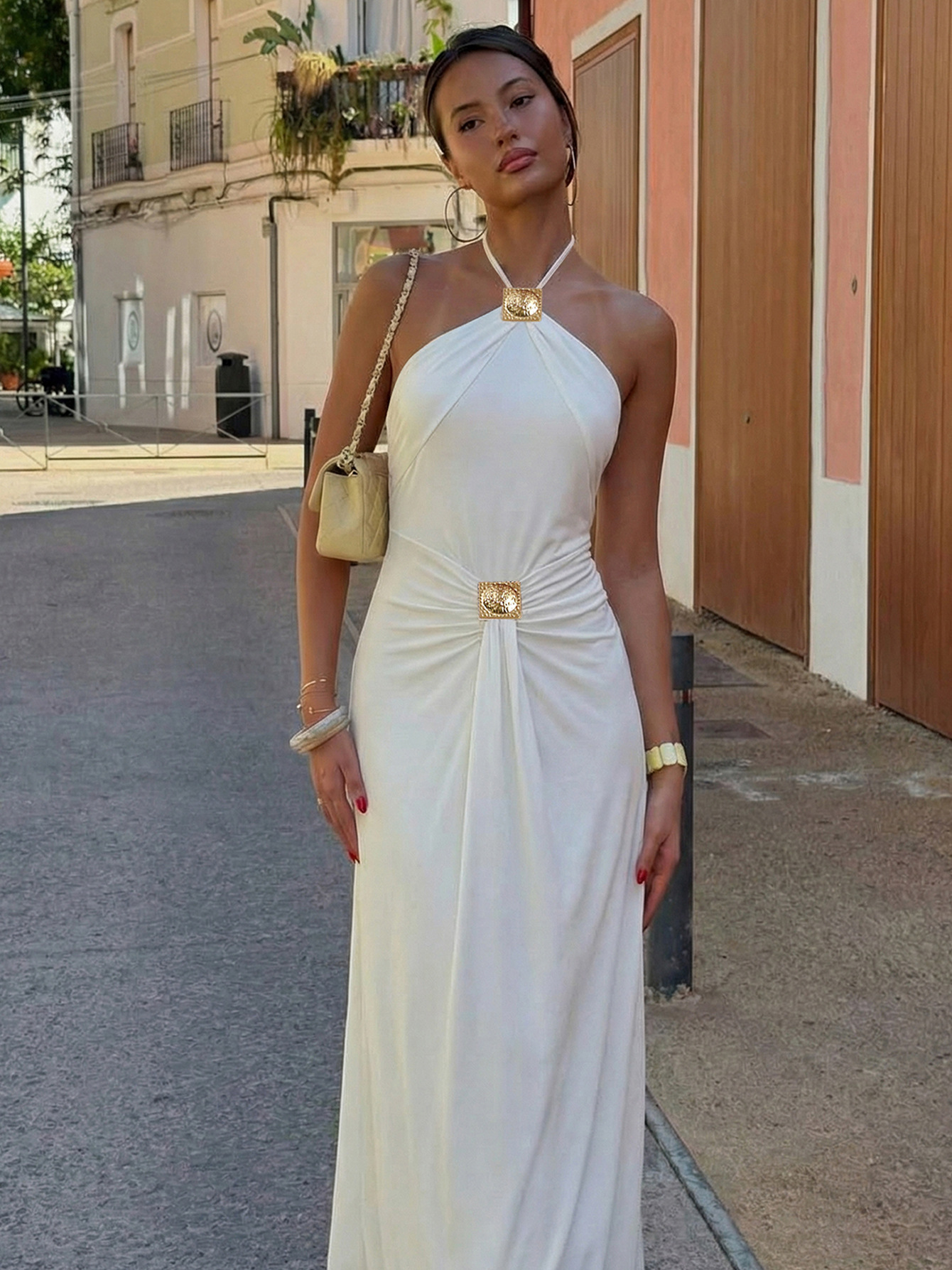 Cut-Out Lace-Up Dress for Spring & Summer Parties