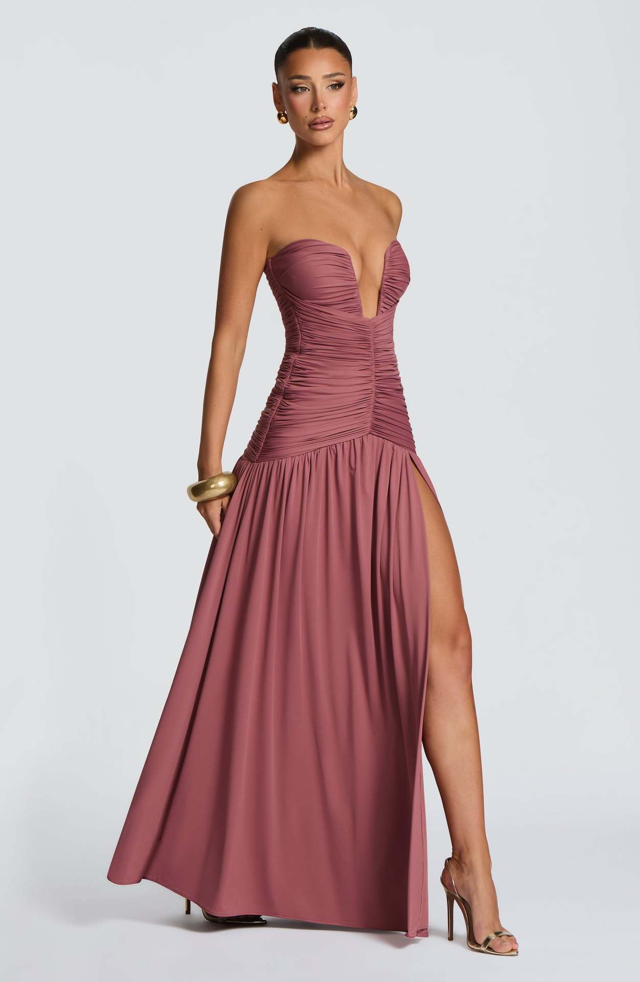 Strapless Split Ruffled Skirt for Spring & Summer