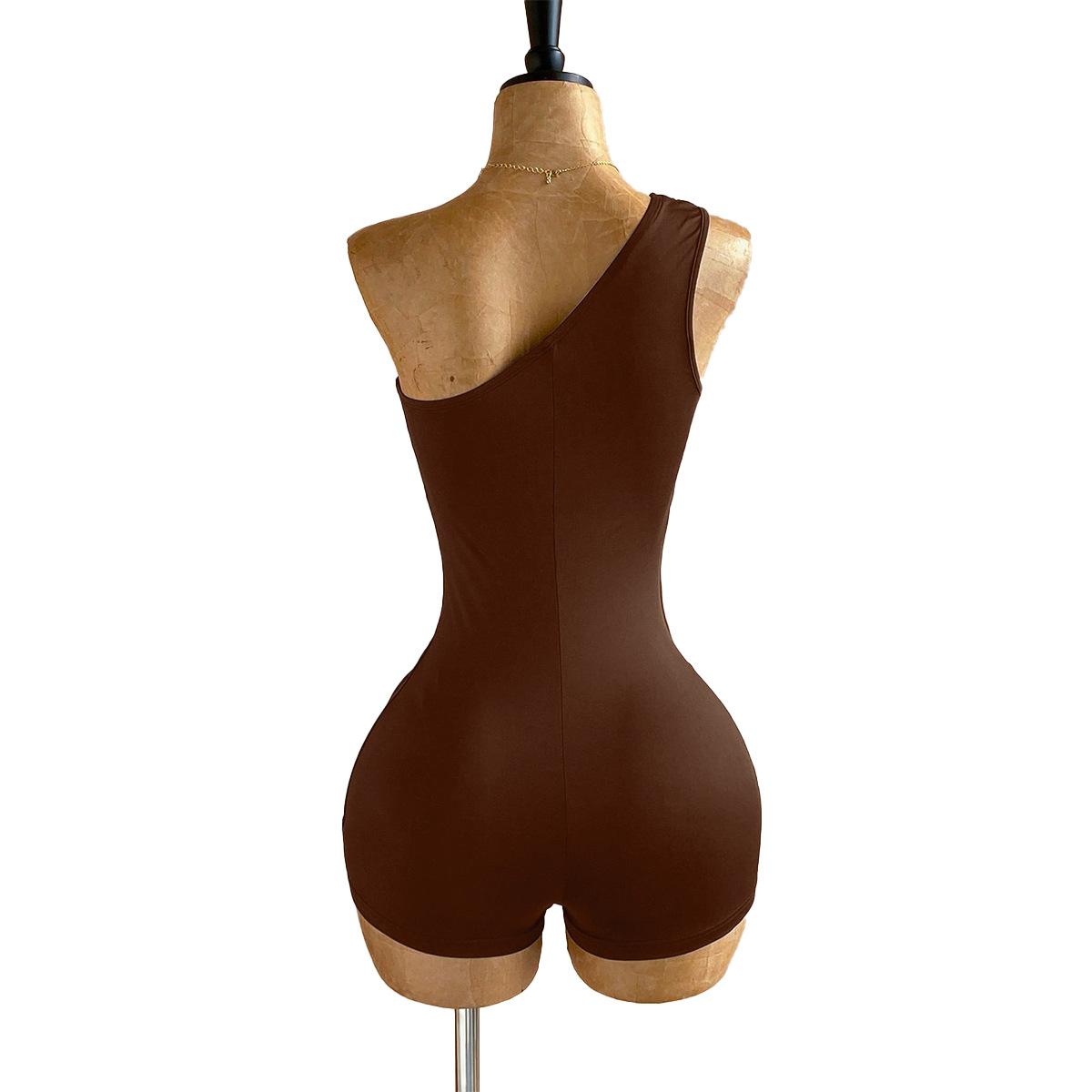 One-Shoulder Slim Waist Jumpsuit for Party Wear