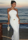 Women Spring Summer Sexy Cut-Out Lace-Up Dress