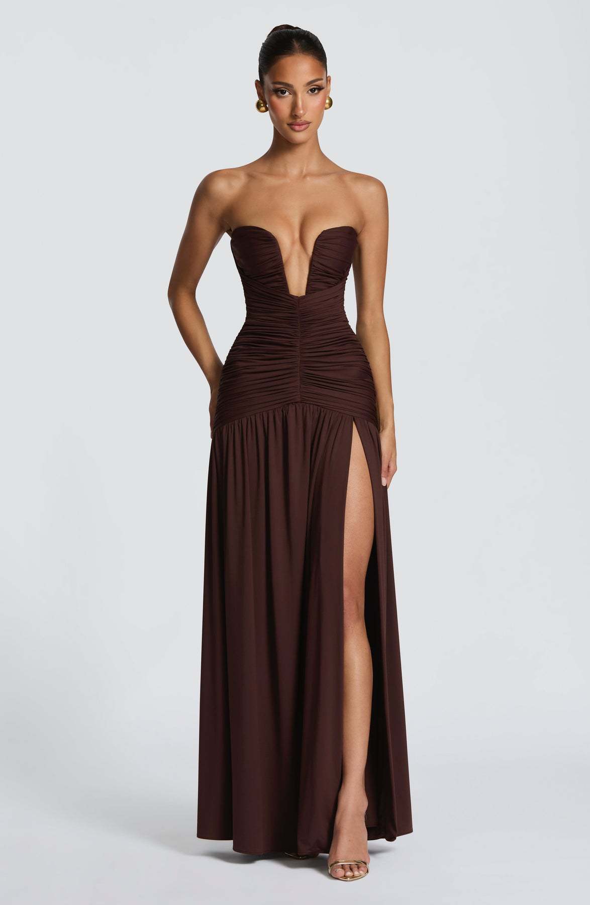 Strapless Split Ruffled Skirt for Spring & Summer
