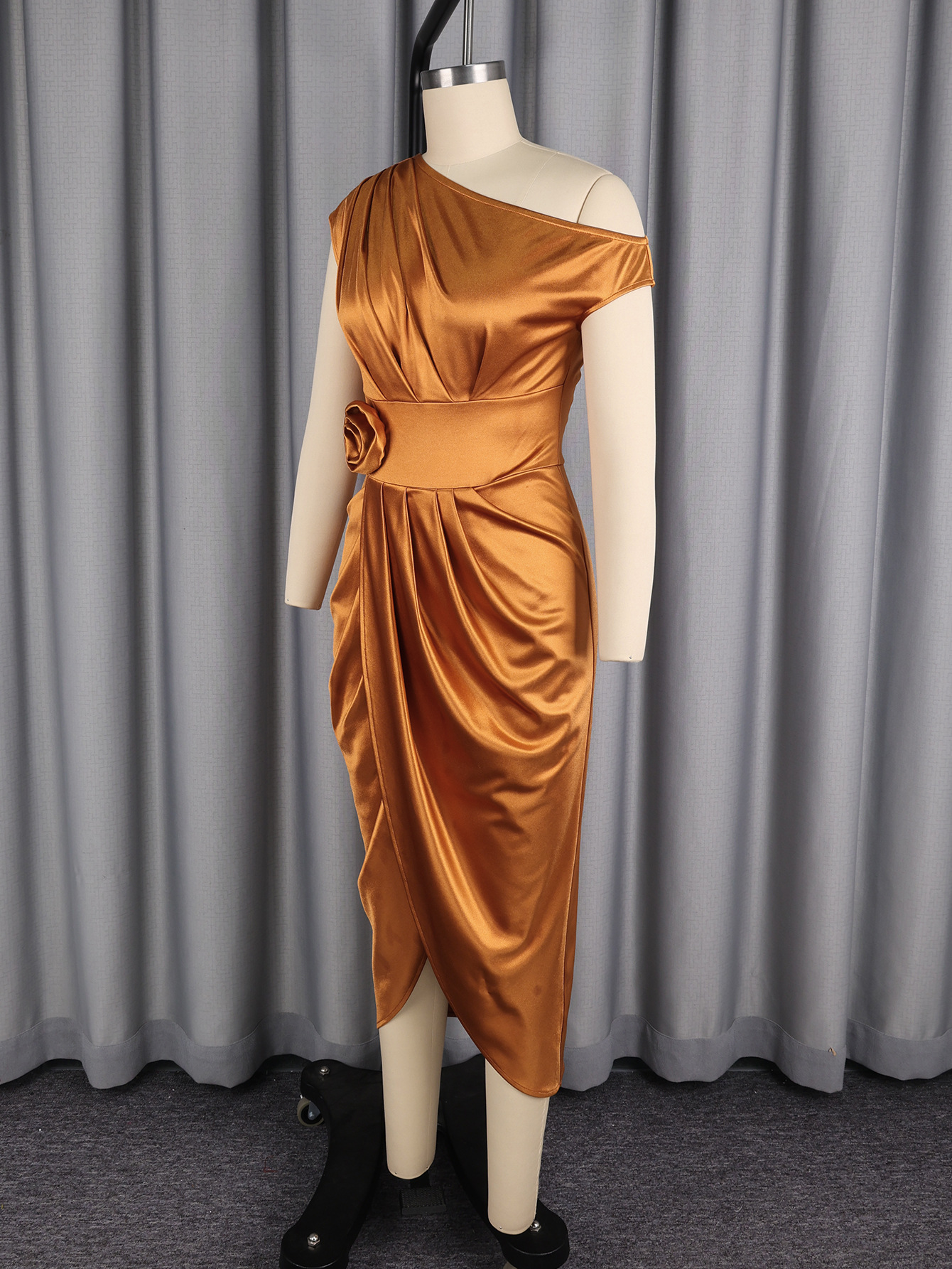 One-Shoulder Split Bodycon Dress for Elegant Evening Events