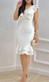 Women Elegant Ruffled Dress
