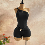 Women Sexy One Shoulder Slim Waist Party Jumpsuit