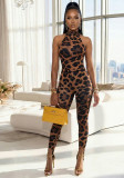 Women Spring Printed Bodysuit and Footed Pants Two Piece Set