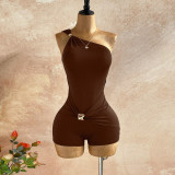 Women Sexy One Shoulder Slim Waist Party Jumpsuit
