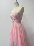 Spring Summer Women Strapless Layered Mesh Irregular Party Mini Dress