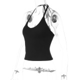Women Summer Sexy Colored Halter Neck Tank Top