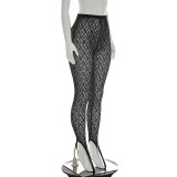 Women Sexy See-Through Lace Footed Pants